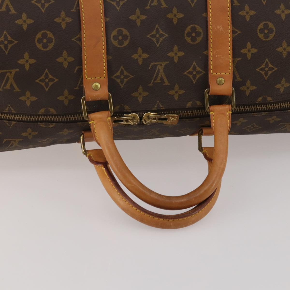 LOUIS VUITTON Monogram Keepall 55 Boston Bag M41424 LV Auth 196263A