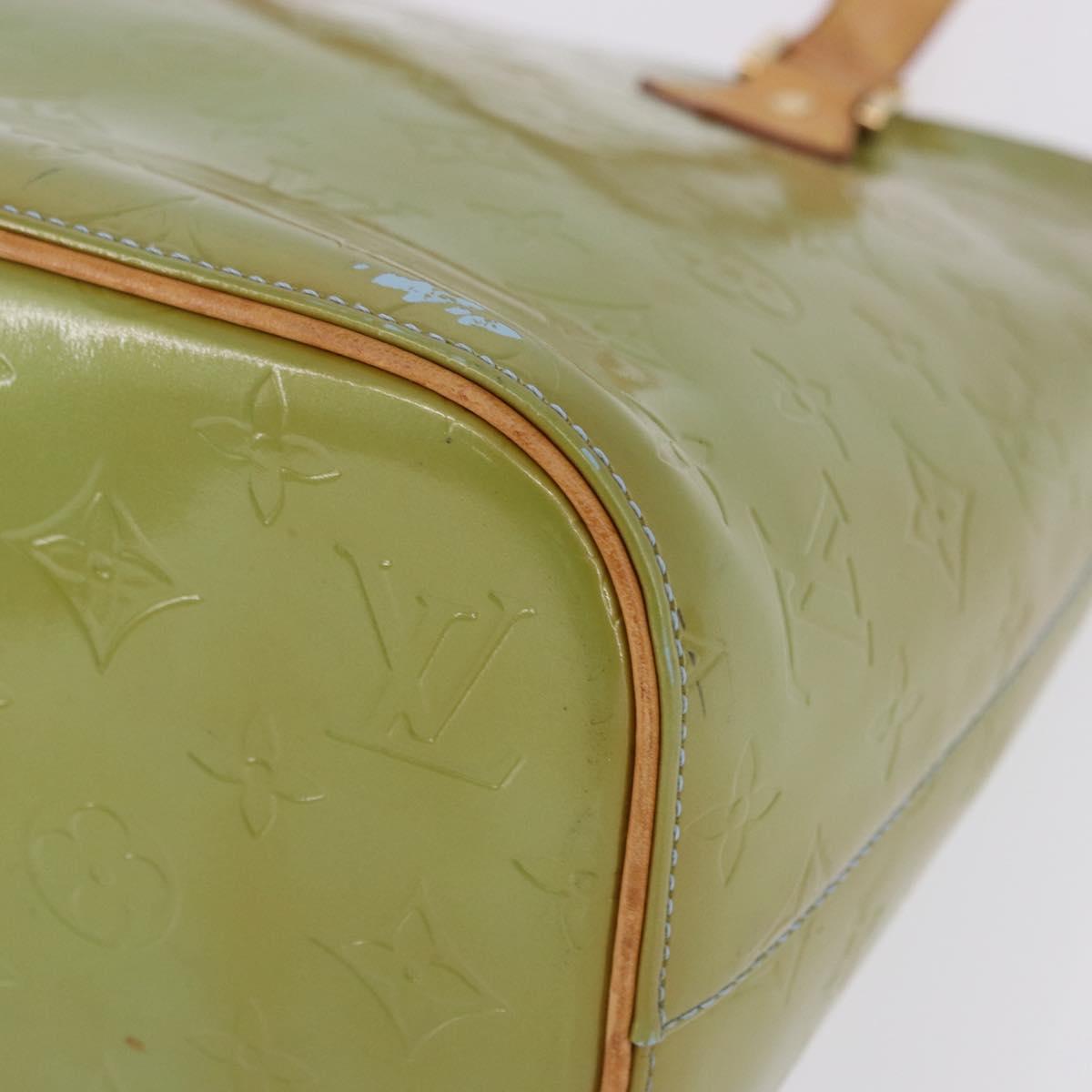LOUIS VUITTON Monogram Vernis Houston Hand Bag Baby Blue M91005 LV Auth 196264