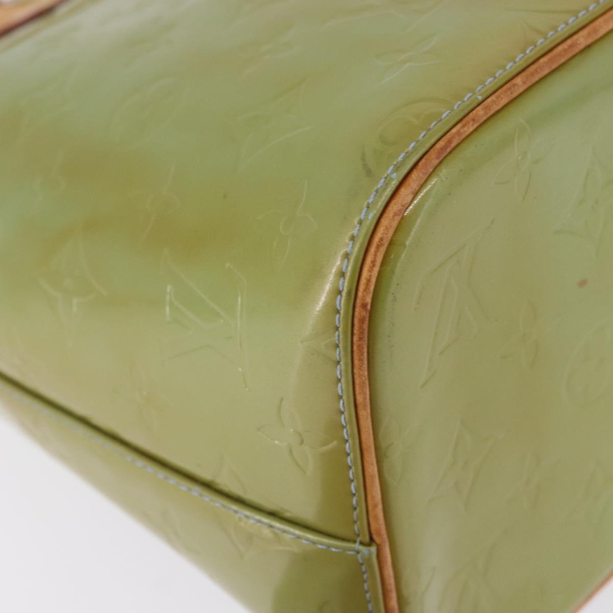 LOUIS VUITTON Monogram Vernis Houston Hand Bag Baby Blue M91005 LV Auth 196264