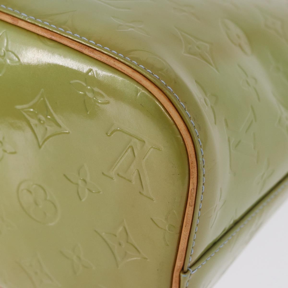 LOUIS VUITTON Monogram Vernis Houston Hand Bag Baby Blue M91005 LV Auth 196264
