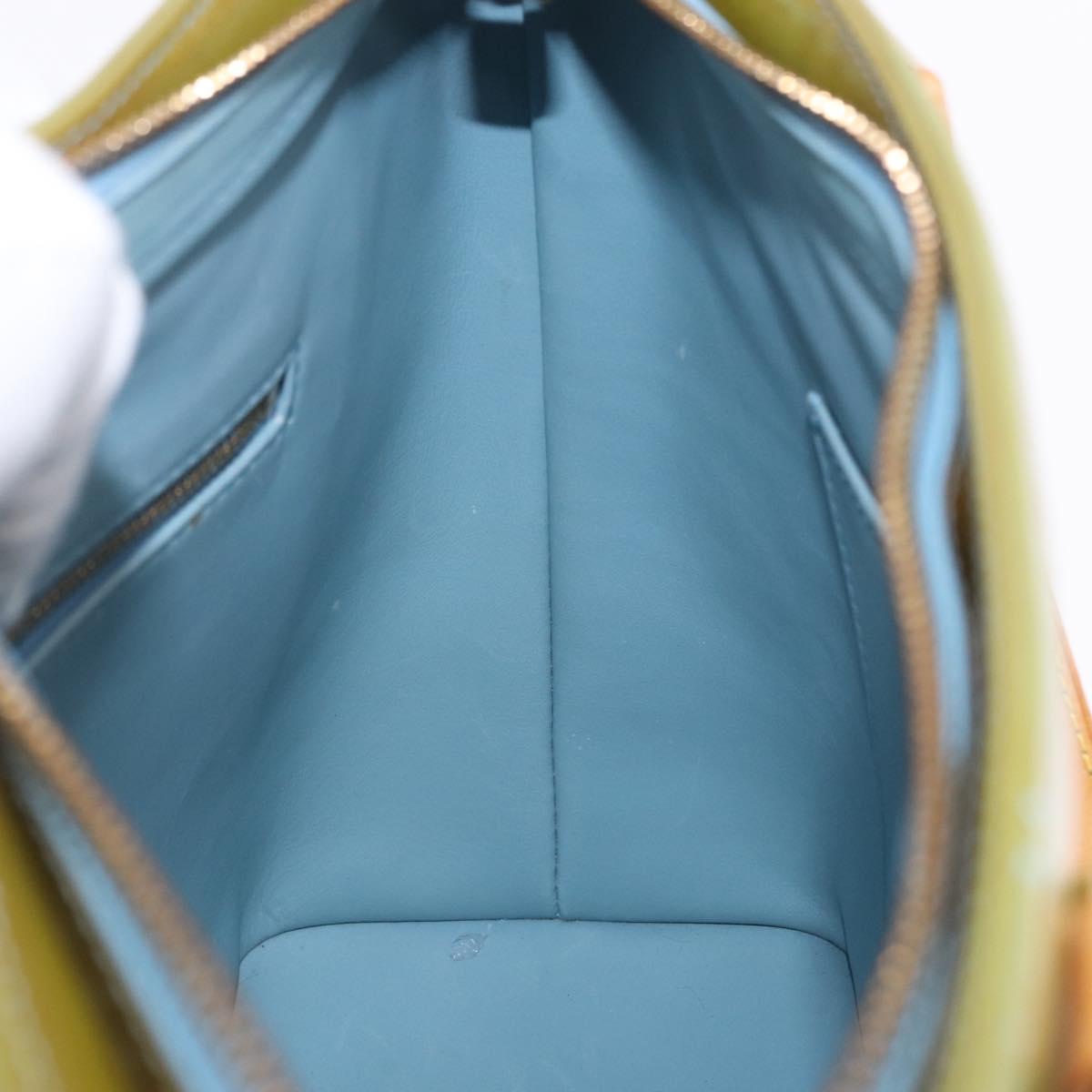 LOUIS VUITTON Monogram Vernis Houston Hand Bag Baby Blue M91005 LV Auth 196264