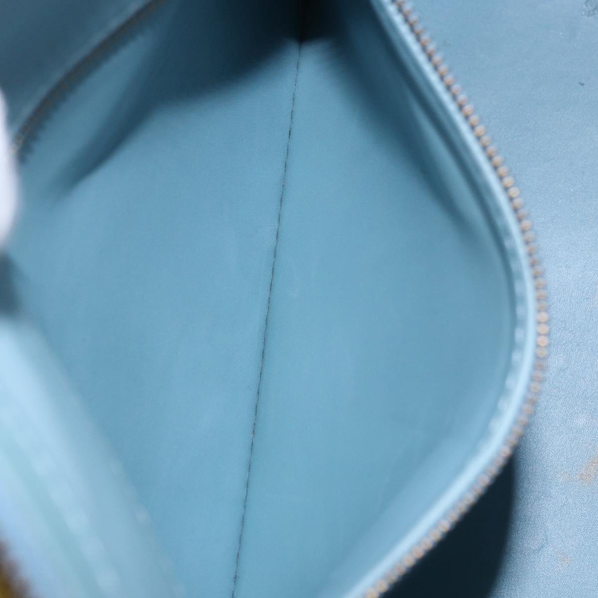 LOUIS VUITTON Monogram Vernis Houston Hand Bag Baby Blue M91005 LV Auth 196264
