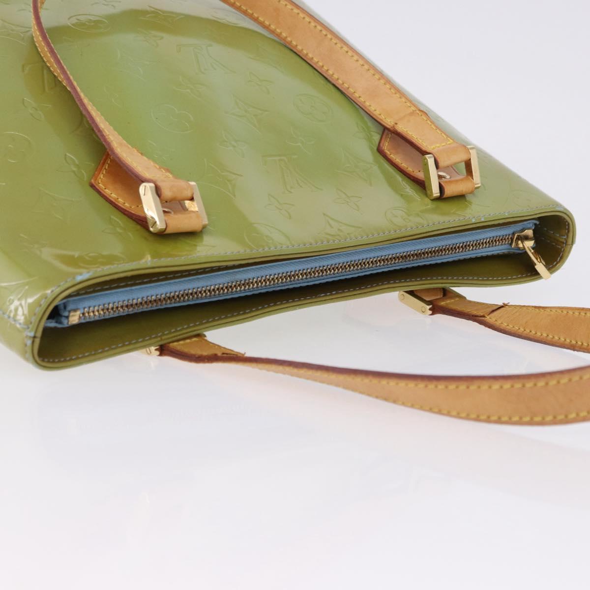 LOUIS VUITTON Monogram Vernis Houston Hand Bag Baby Blue M91005 LV Auth 196264