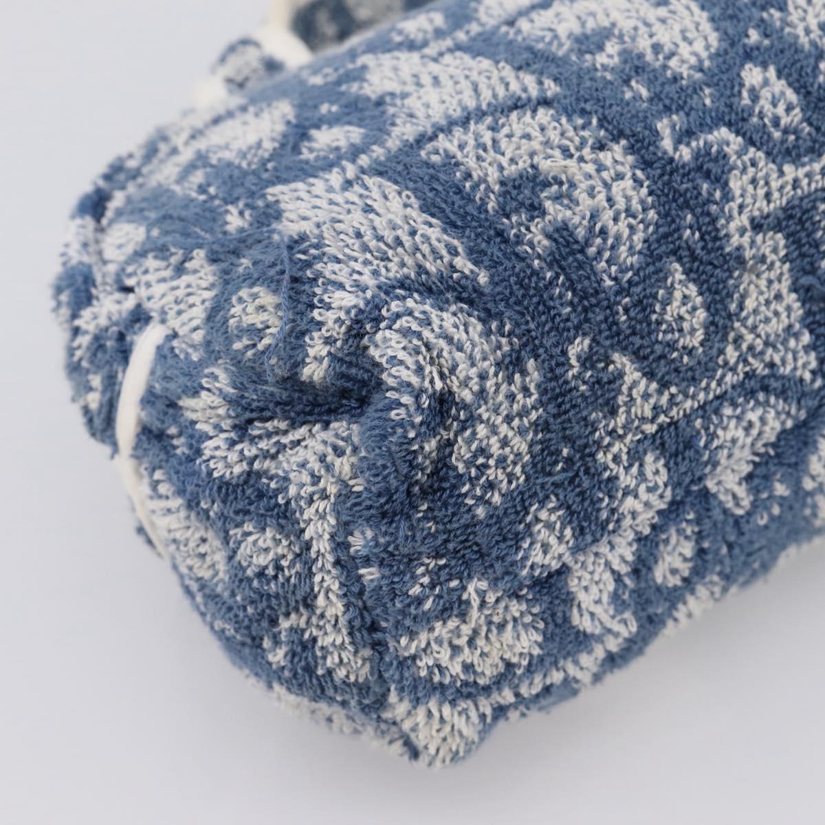 Christian Dior Trotter Canvas Hand Bag pile Blue Auth 196270A