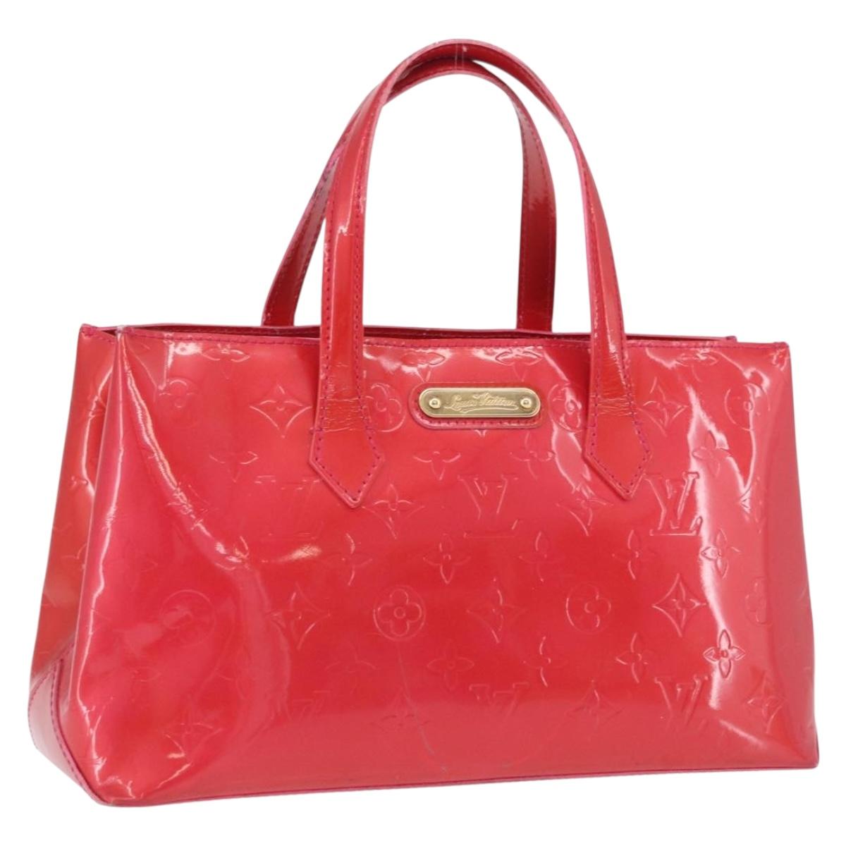 LOUIS VUITTON Monogram Vernis Wilshire PM Bag Rose Pop M93643 LV Auth 196272