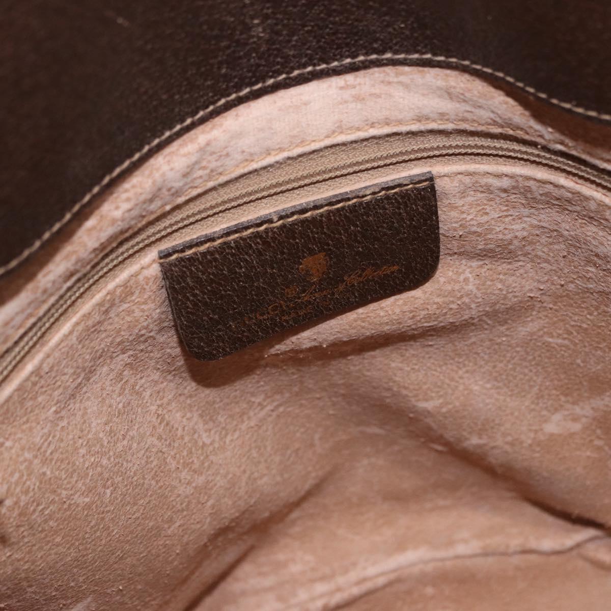 GUCCI GG Supreme Web Sherry Line Bag PVC Beige Gold 904 02 081 Auth 196276