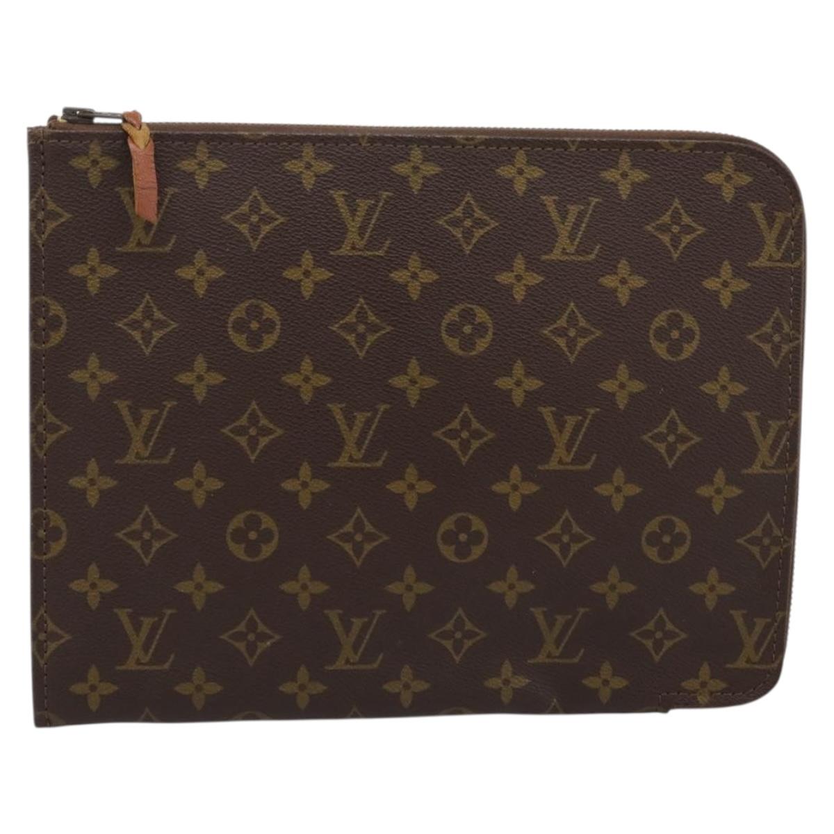 LOUIS VUITTON Monogram Posh Documents Briefcase M53457 LV Auth 196281