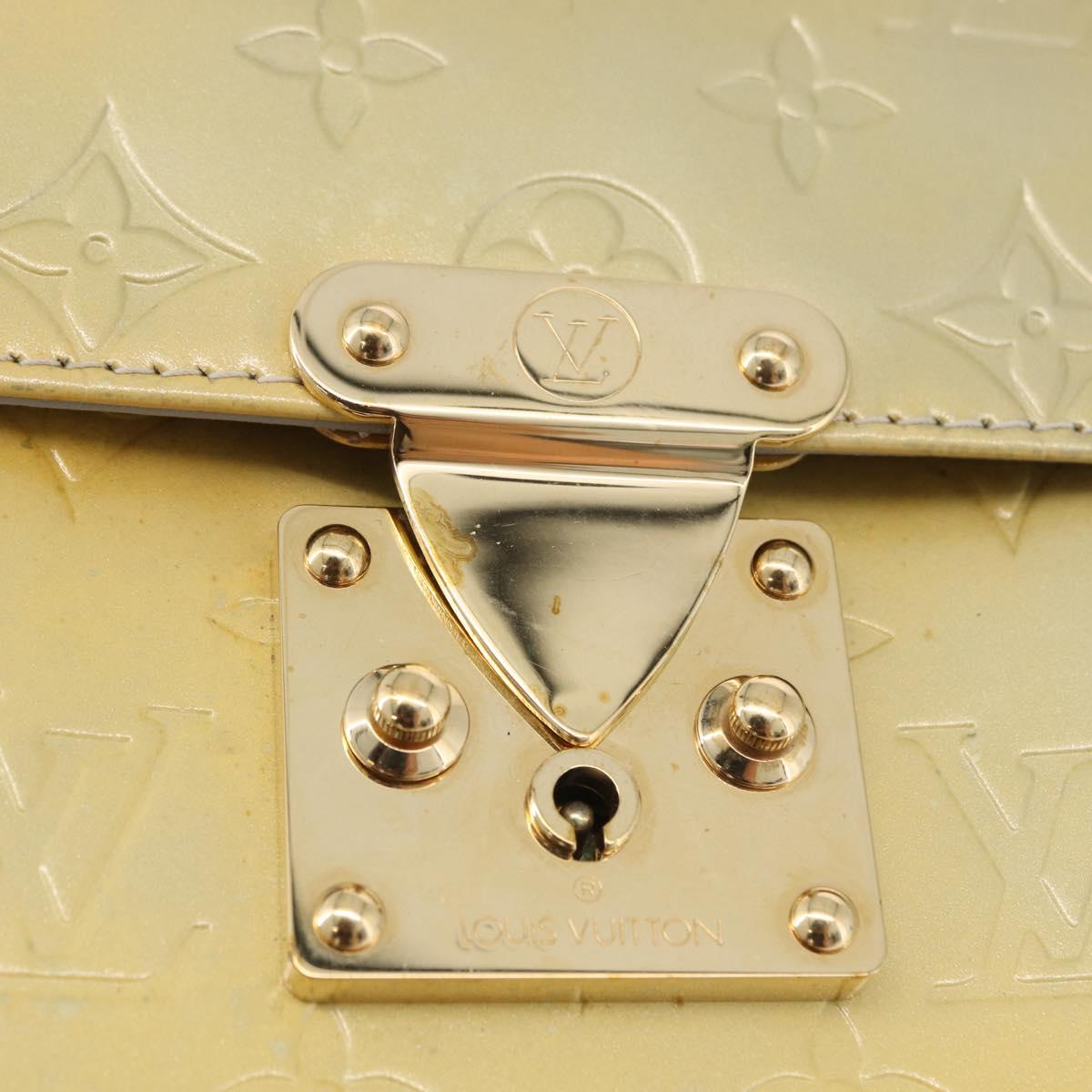 LOUIS VUITTON Monogram Vernis Spring Street Hand Bag Gris M91029 LV Auth 196286