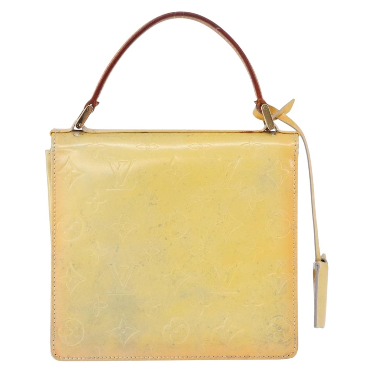 LOUIS VUITTON Monogram Vernis Spring Street Hand Bag Gris M91029 LV Auth 196286