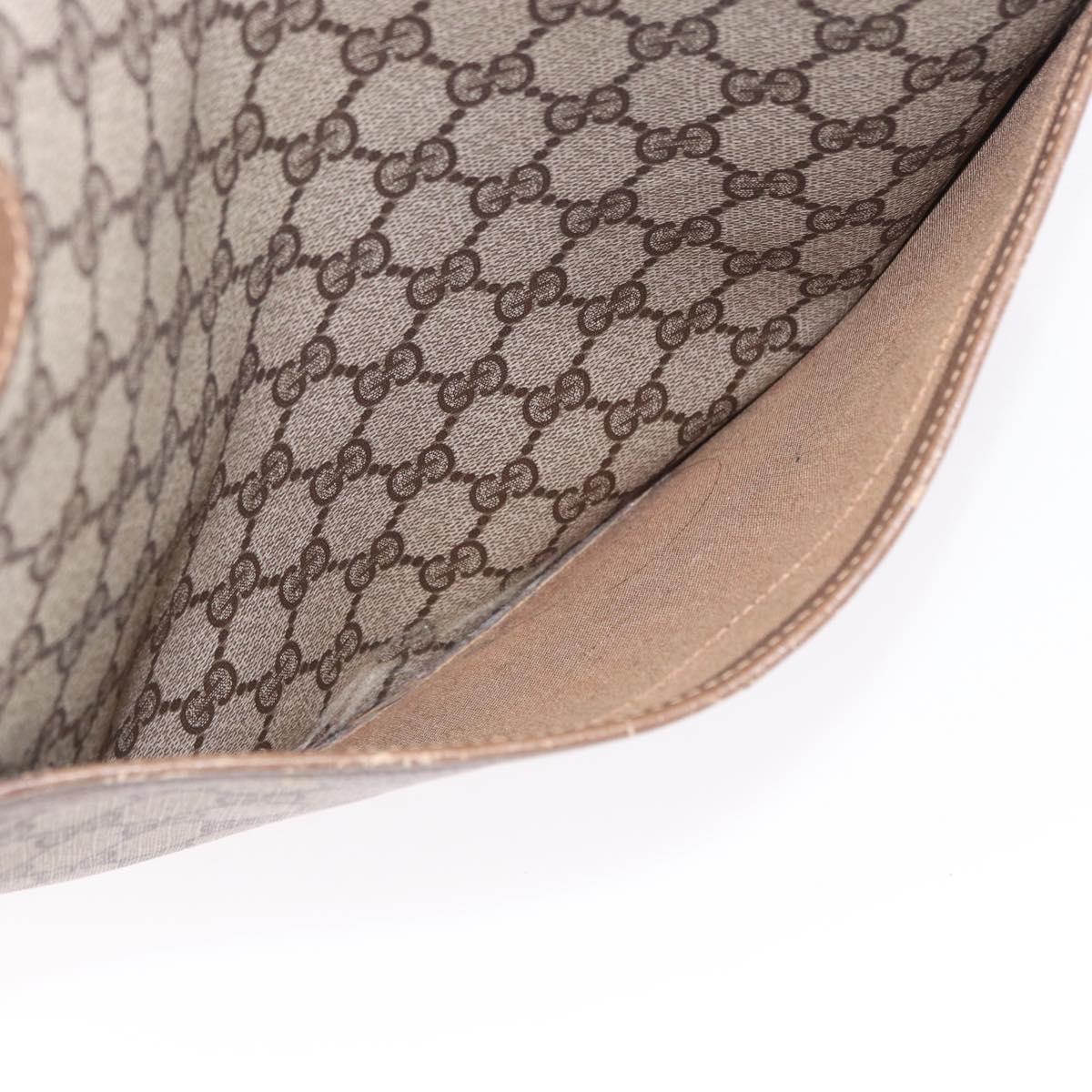 GUCCI GG Supreme Web Sherry Line Tote Bag PVC Beige 39 02 003 Auth 196297