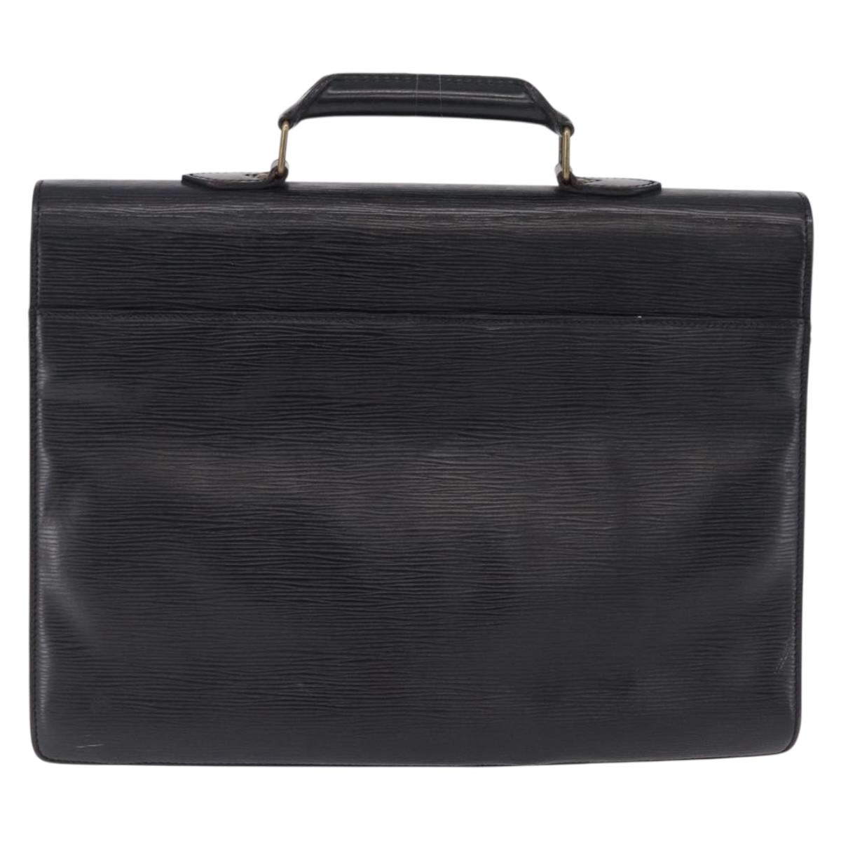LOUIS VUITTON Epi Serviette Conseiller Business Bag Black M54422 LV Auth 196300