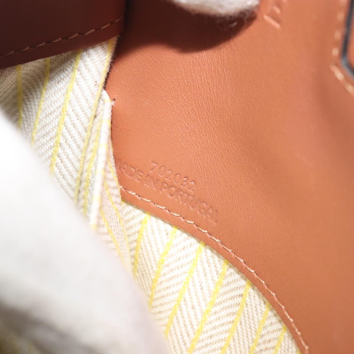 LOEWE Cushion Tote Small Tote Bag Canvas Yellow Auth 196303A