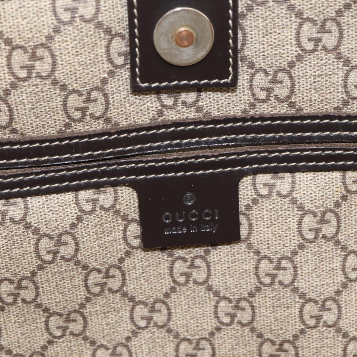 GUCCI GG Supreme Tote Bag PVC Beige Gold 197953 Auth 196307