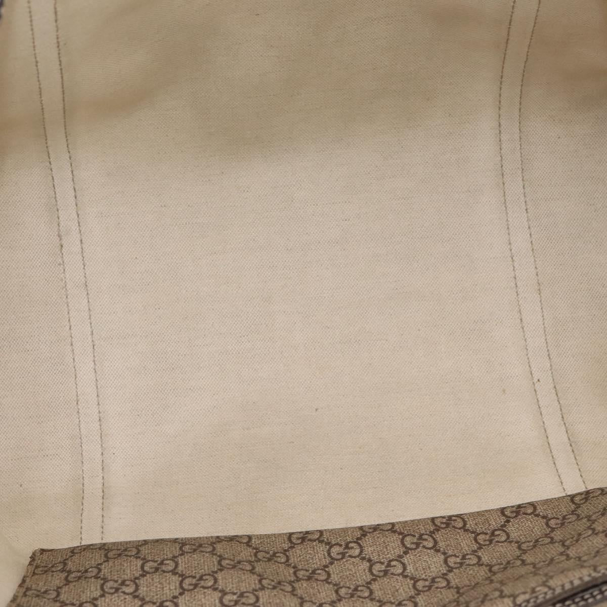 GUCCI GG Supreme Tote Bag PVC Beige Gold 197953 Auth 196307