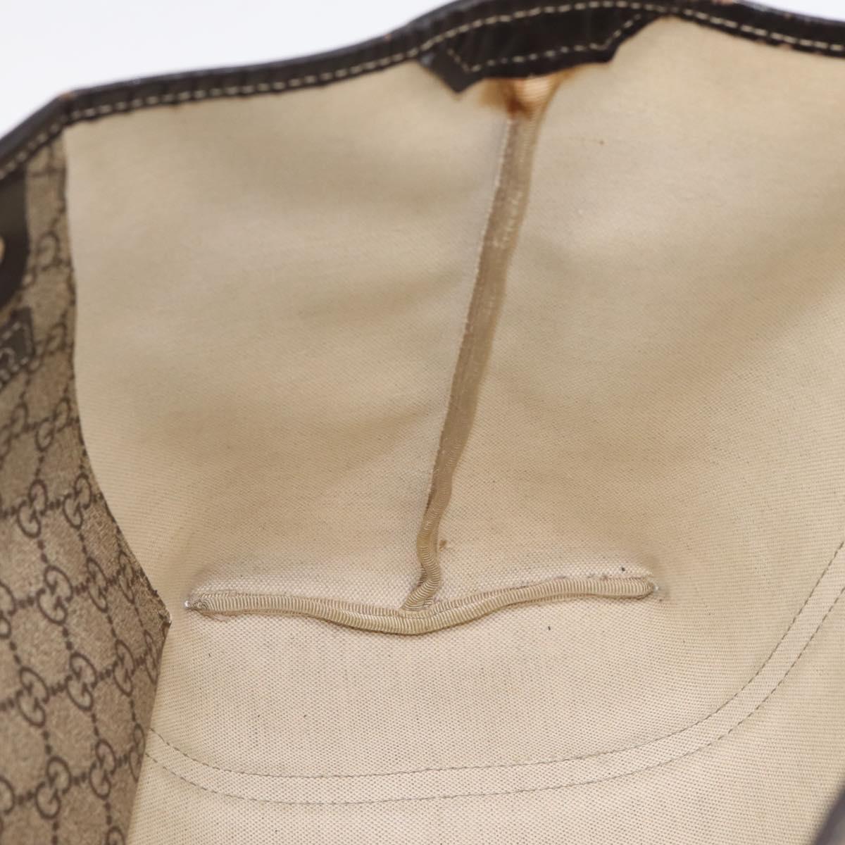 GUCCI GG Supreme Tote Bag PVC Beige Gold 197953 Auth 196307