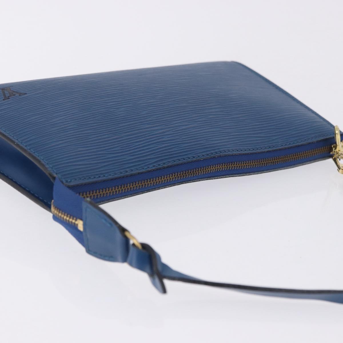 LOUIS VUITTON Epi Pochette Accessoires Pouch Blue M52985 LV Auth 196311