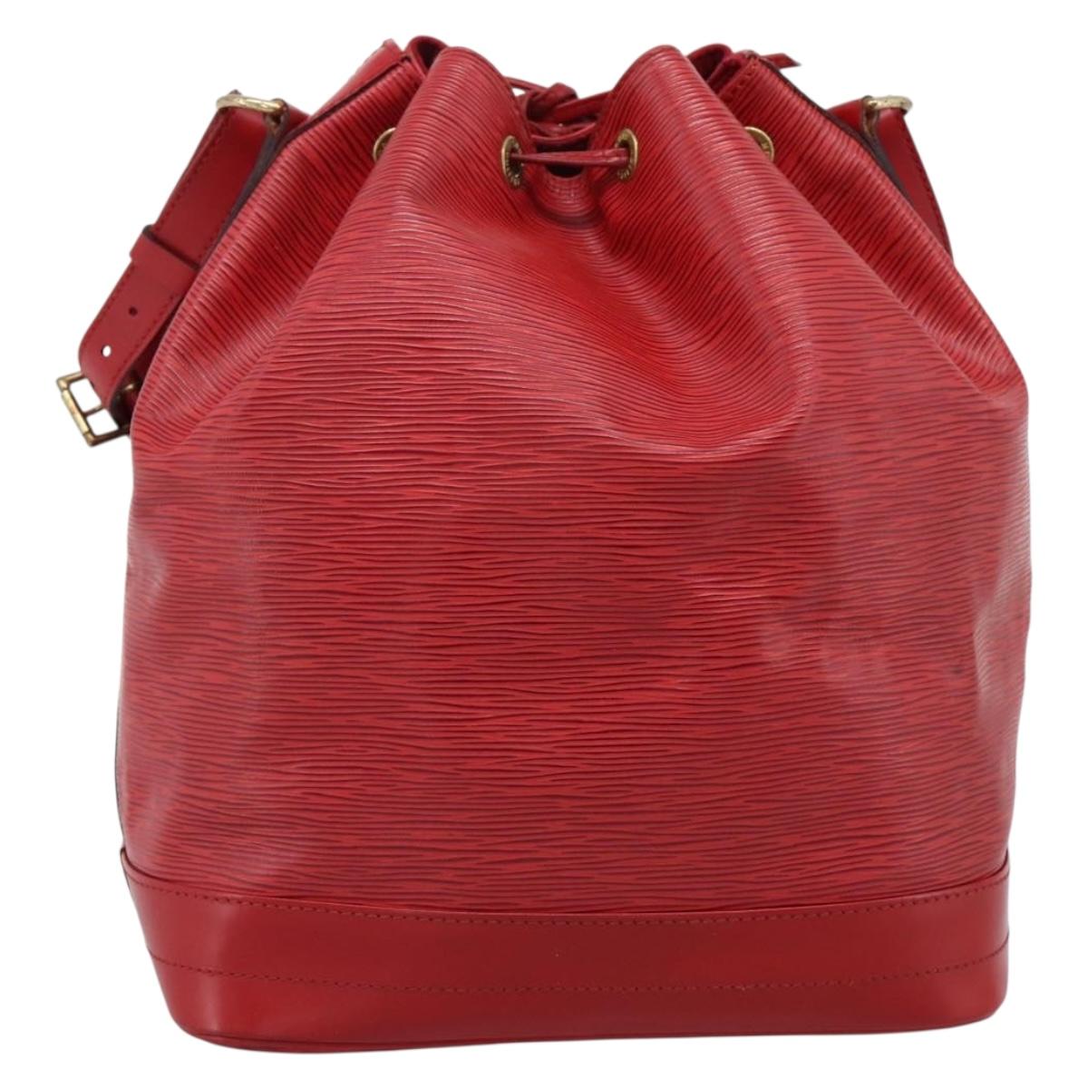 LOUIS VUITTON Epi Noe Shoulder Bag Red M44007 LV Auth 196315
