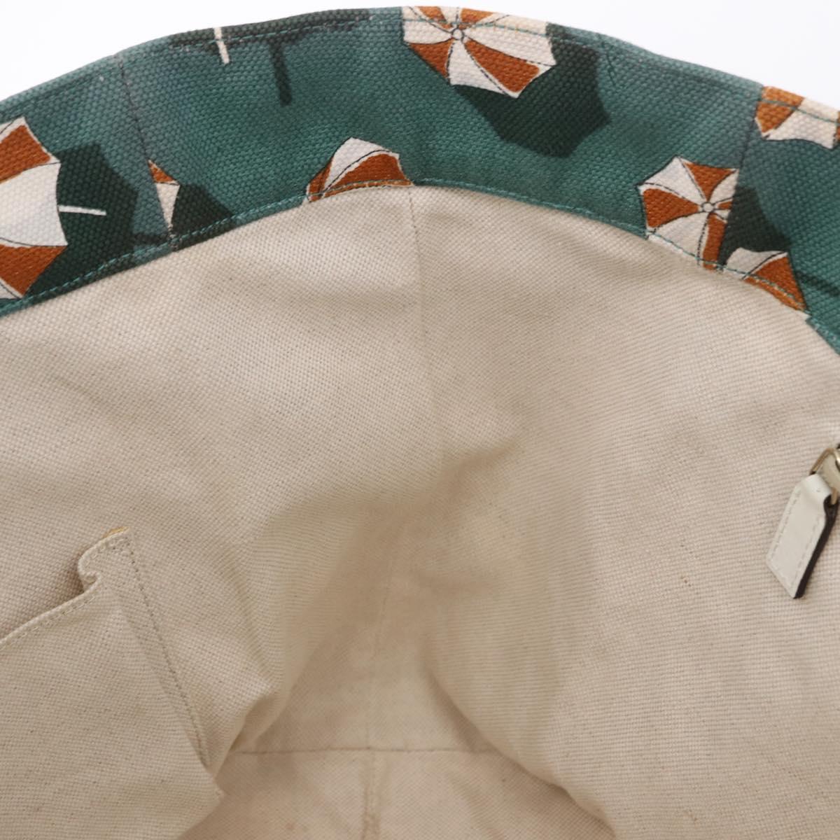 GUCCI Tote Bag Canvas Green 282439 Auth 196317