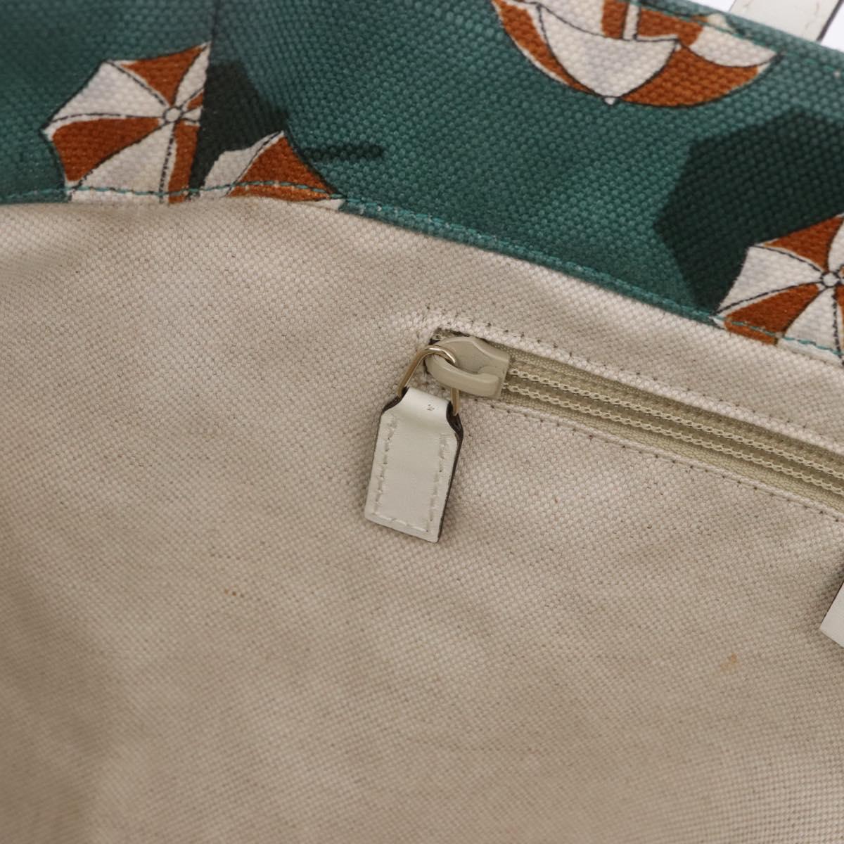 GUCCI Tote Bag Canvas Green 282439 Auth 196317