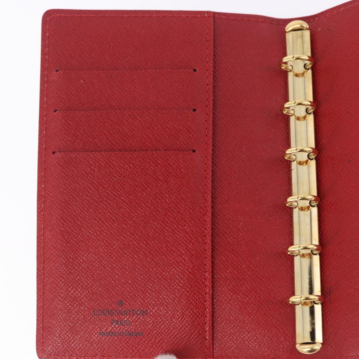 LOUIS VUITTON Epi Agenda PM Day Planner Cover Red R20057 LV Auth 196319