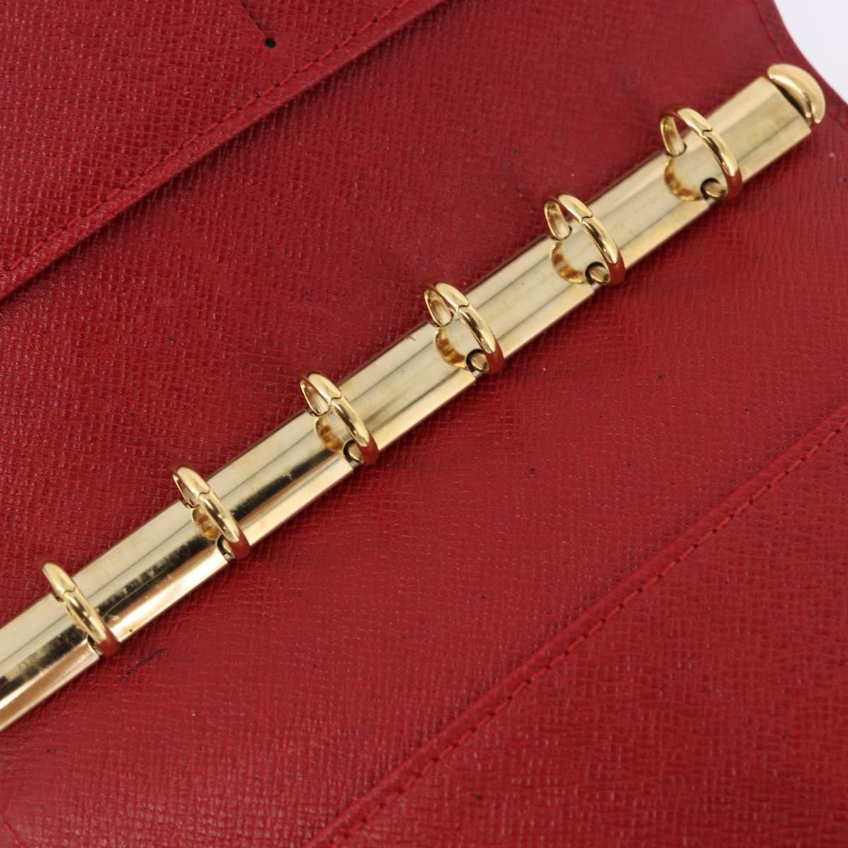 LOUIS VUITTON Epi Agenda PM Day Planner Cover Red R20057 LV Auth 196319