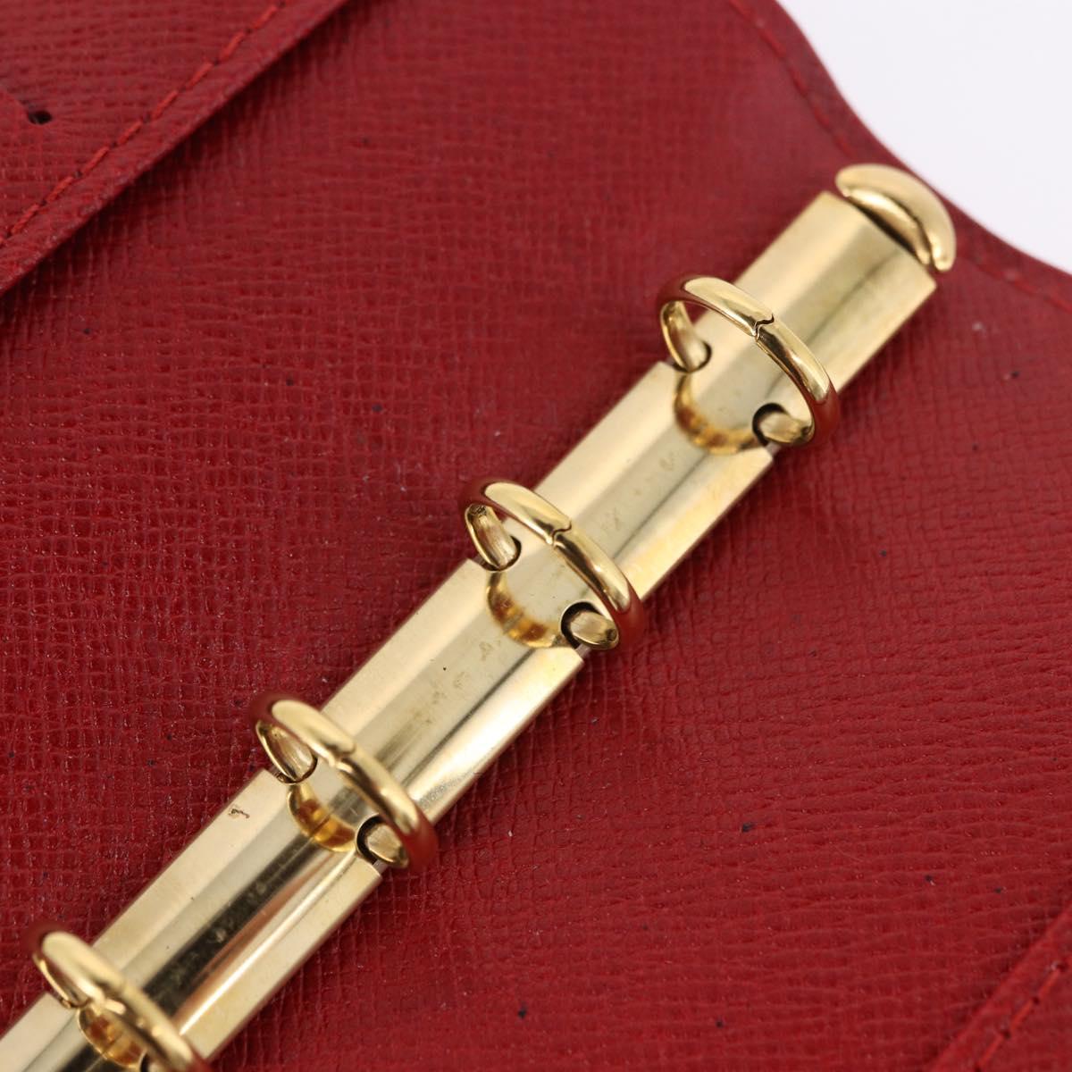 LOUIS VUITTON Epi Agenda PM Day Planner Cover Red R20057 LV Auth 196319