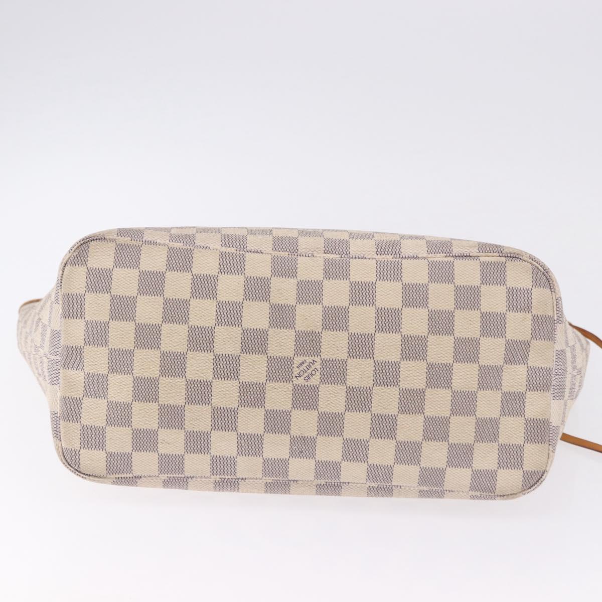 LOUIS VUITTON Damier Azur Neverfull MM Tote Bag N41605 LV Auth 196323A