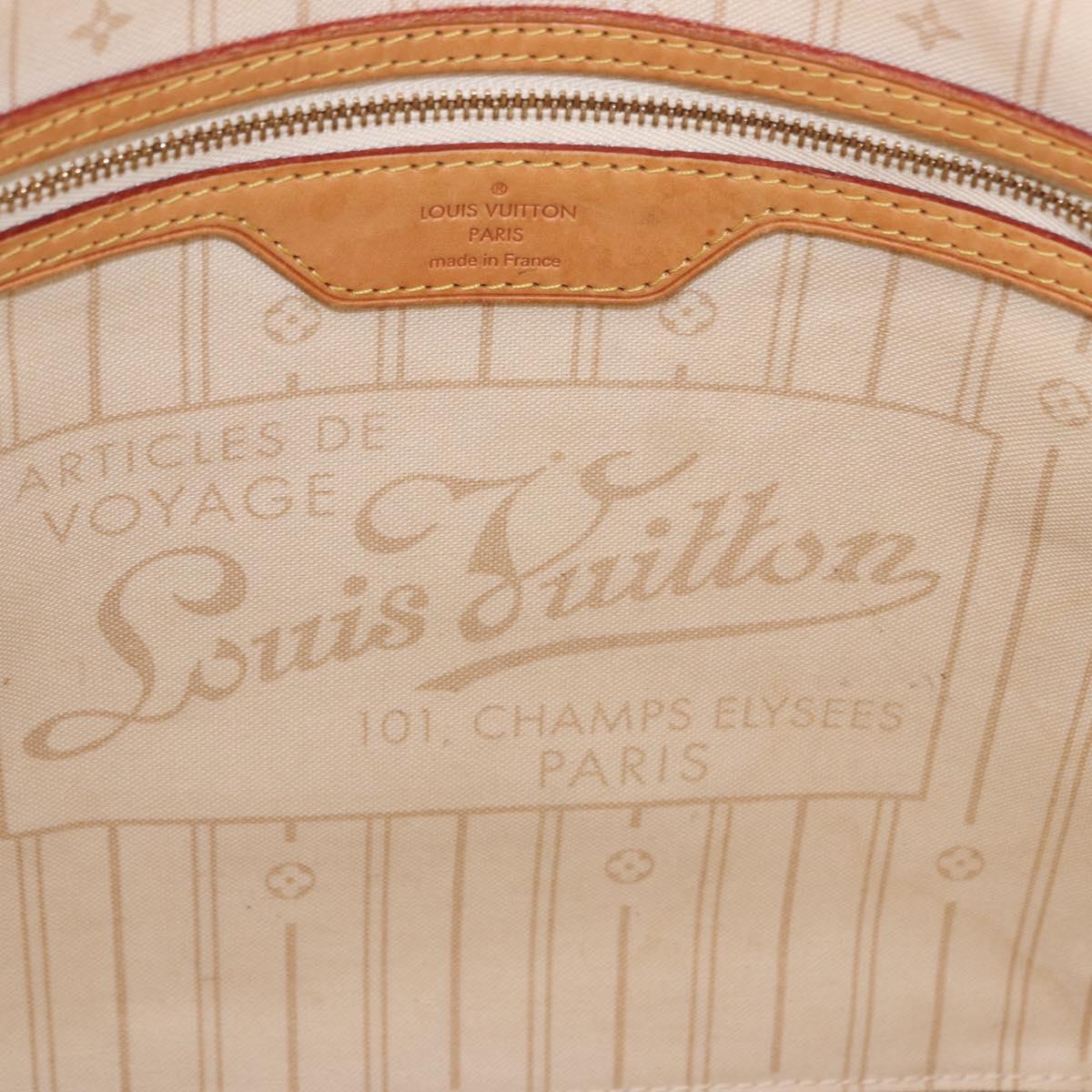 LOUIS VUITTON Damier Azur Neverfull MM Tote Bag N41605 LV Auth 196323A