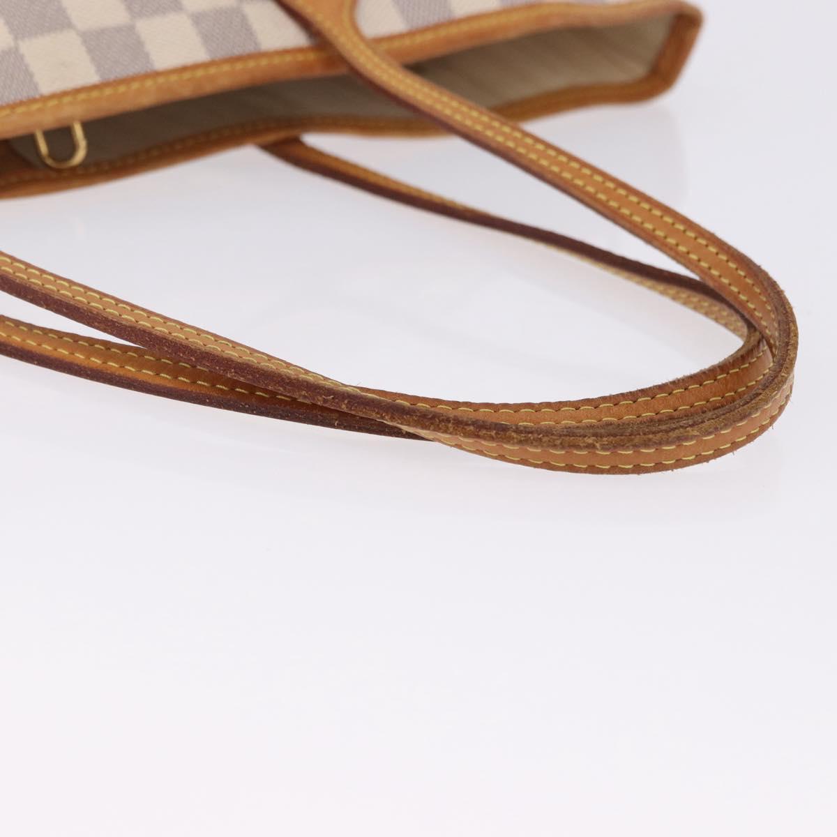 LOUIS VUITTON Damier Azur Neverfull MM Tote Bag N41605 LV Auth 196323A