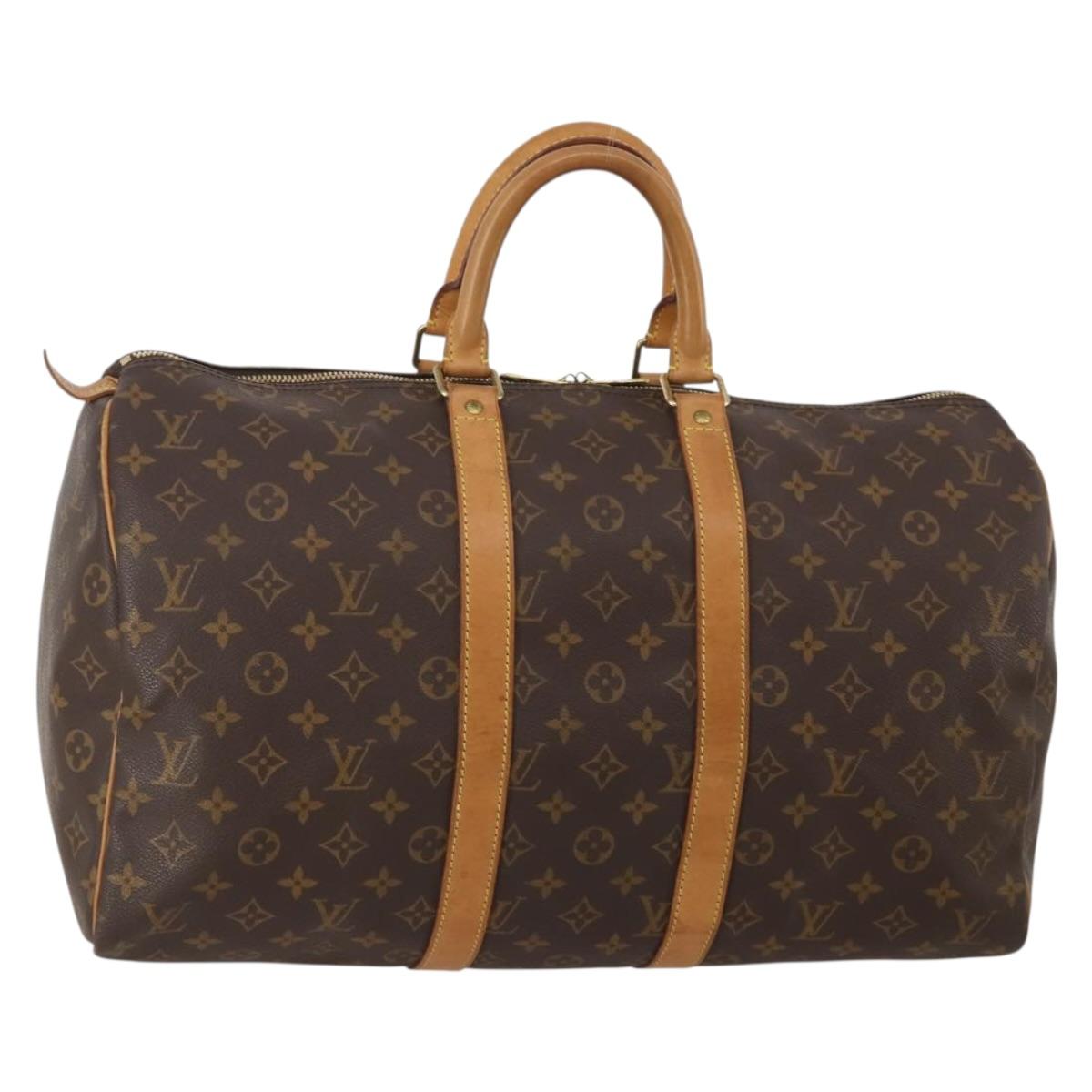 LOUIS VUITTON Monogram Keepall 45 Boston Bag M41428 LV Auth 196325A