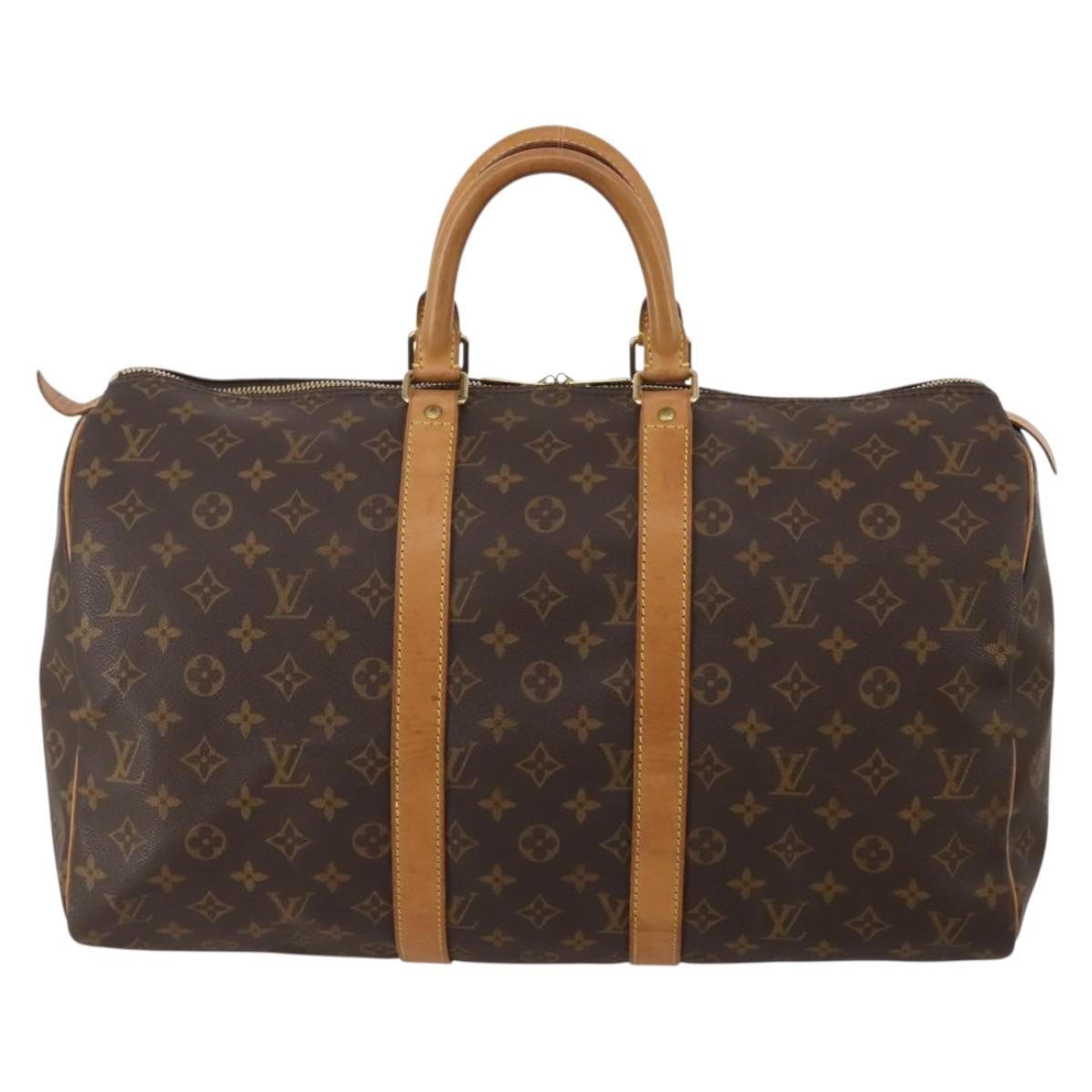LOUIS VUITTON Monogram Keepall 45 Boston Bag M41428 LV Auth 196325A