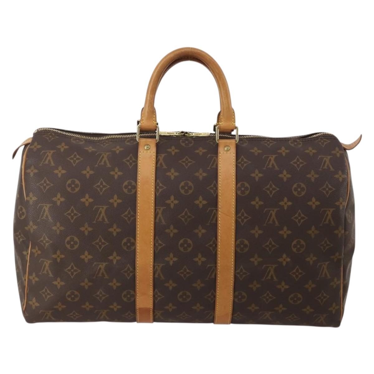 LOUIS VUITTON Monogram Keepall 45 Boston Bag M41428 LV Auth 196325A