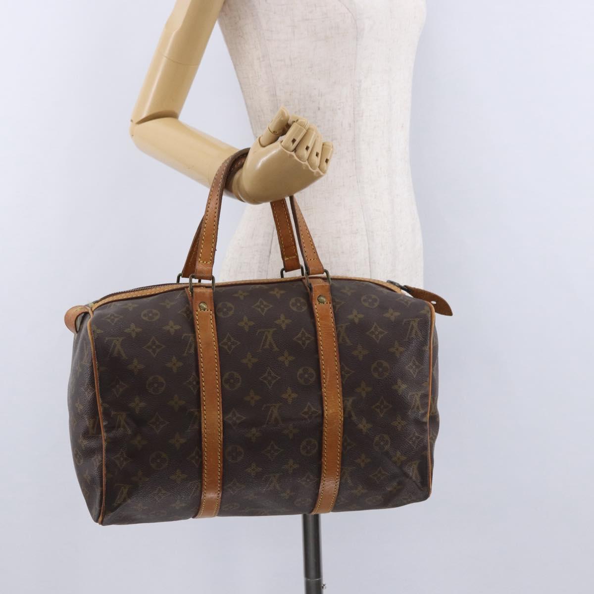 LOUIS VUITTON Monogram Sac Souple 35 Boston Bag M41626 LV Auth 196327