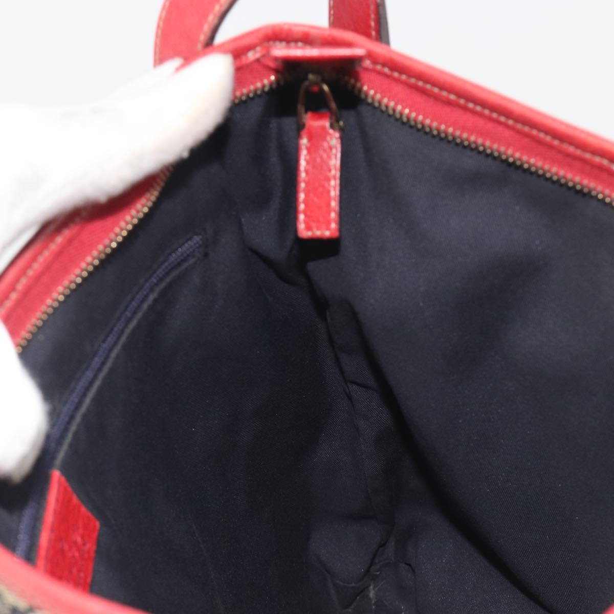GUCCI GG Canvas Abbey Shoulder Bag Navy Gold 131326 Auth 196328