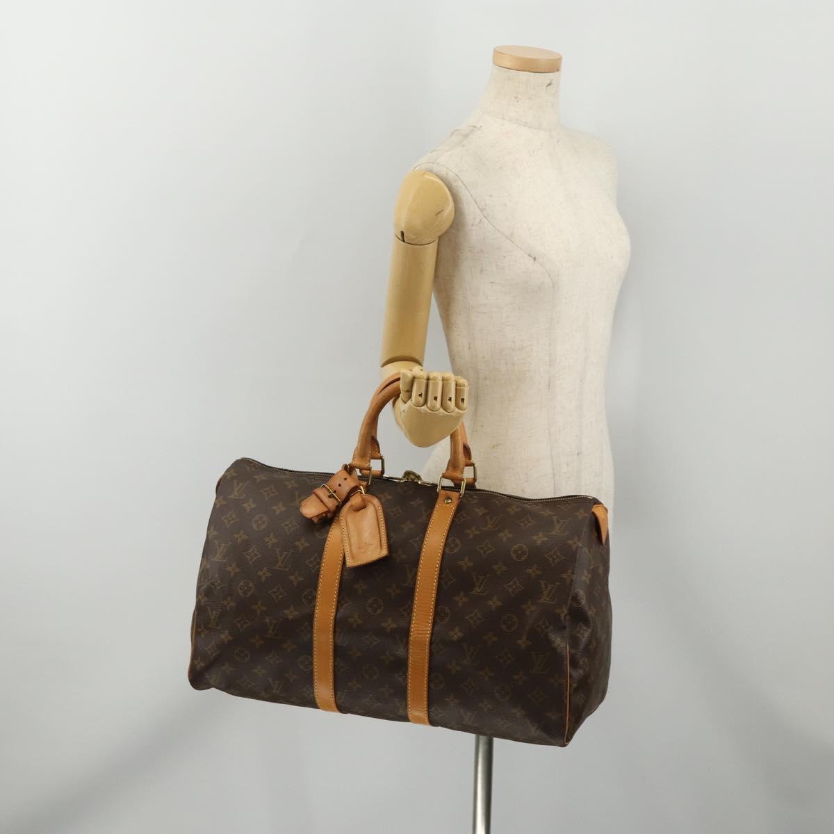 LOUIS VUITTON Monogram Keepall 45 Boston Bag M41428 LV Auth 196331V