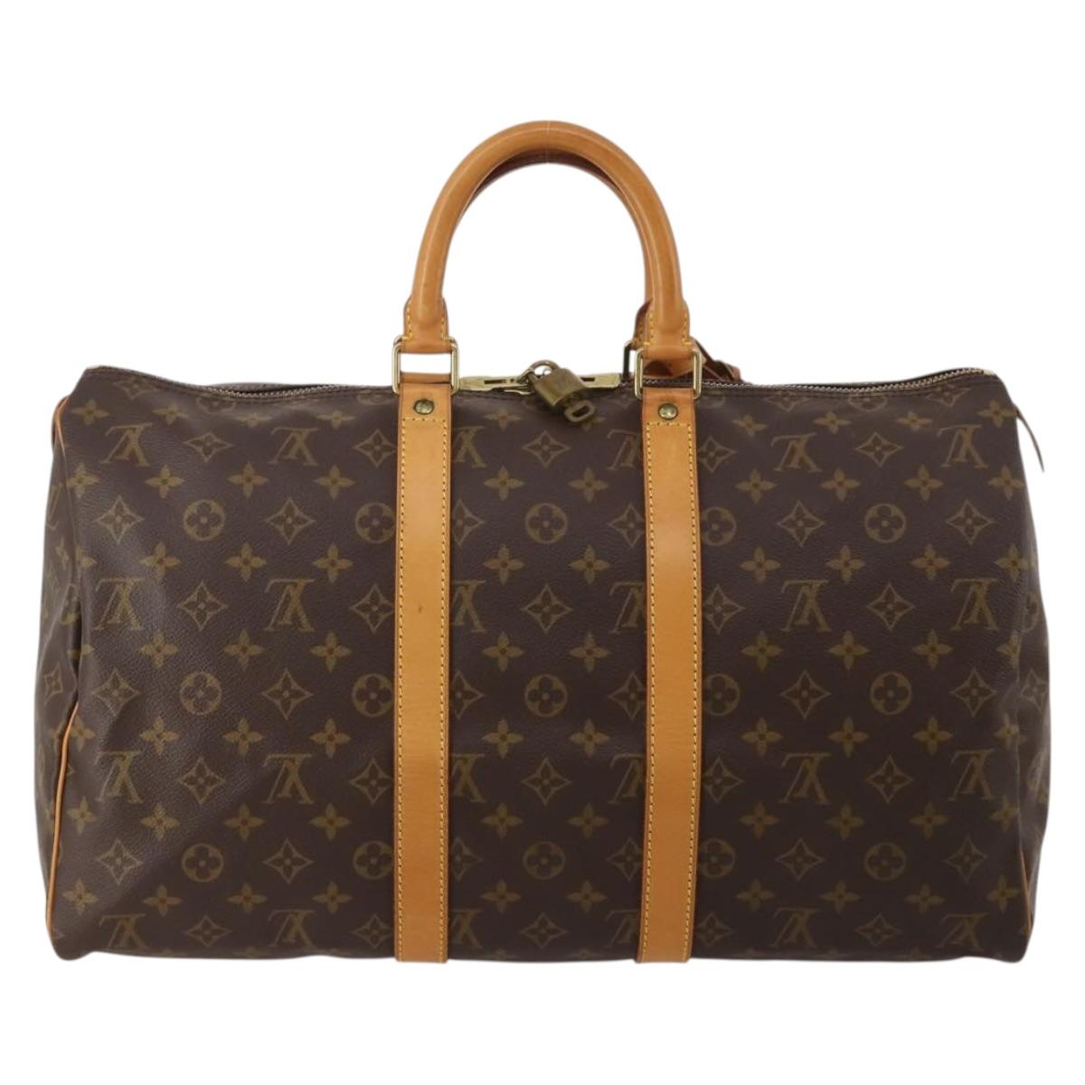 LOUIS VUITTON Monogram Keepall 45 Boston Bag M41428 LV Auth 196331V