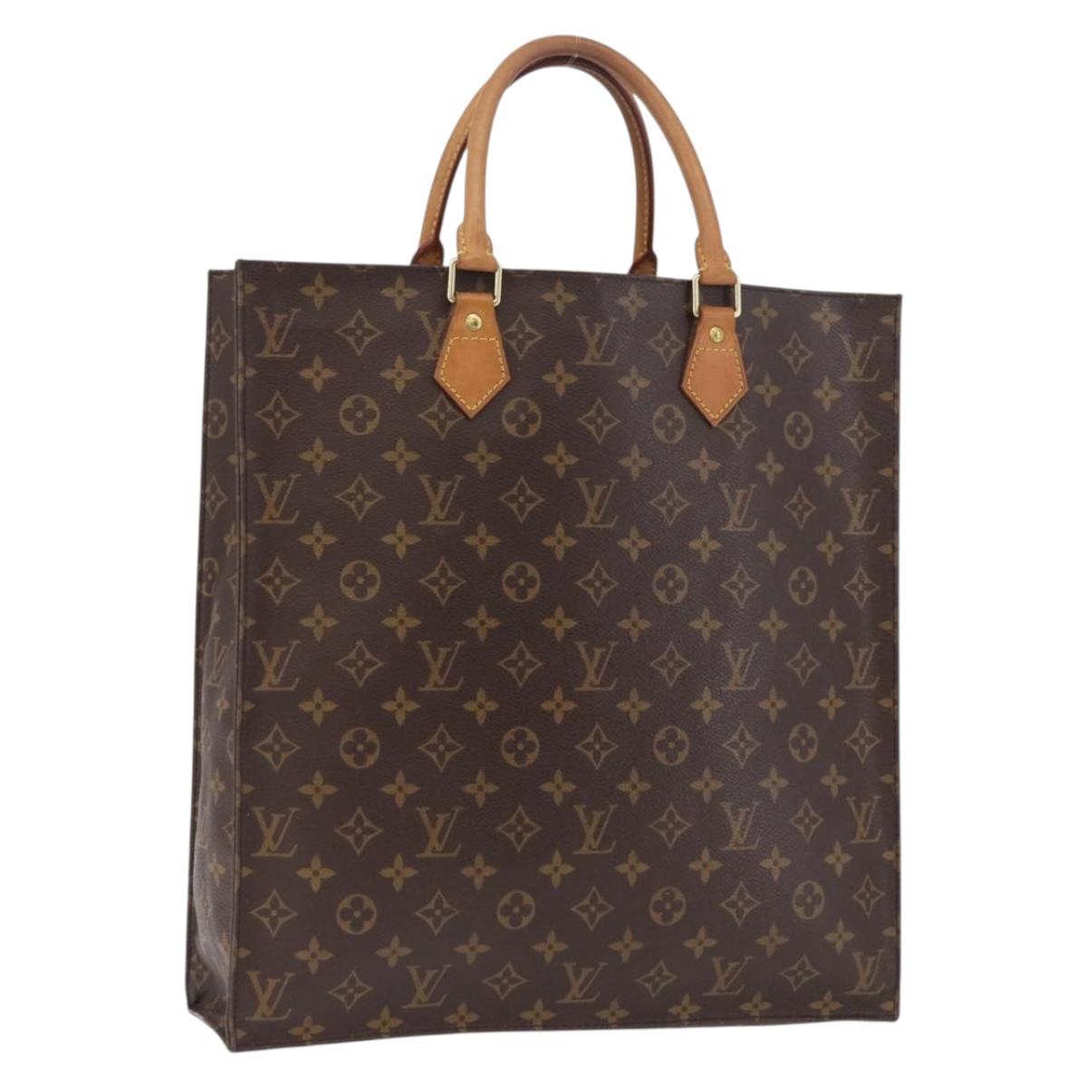 LOUIS VUITTON Monogram Sac Plat Hand Bag M51140 LV Auth 196332