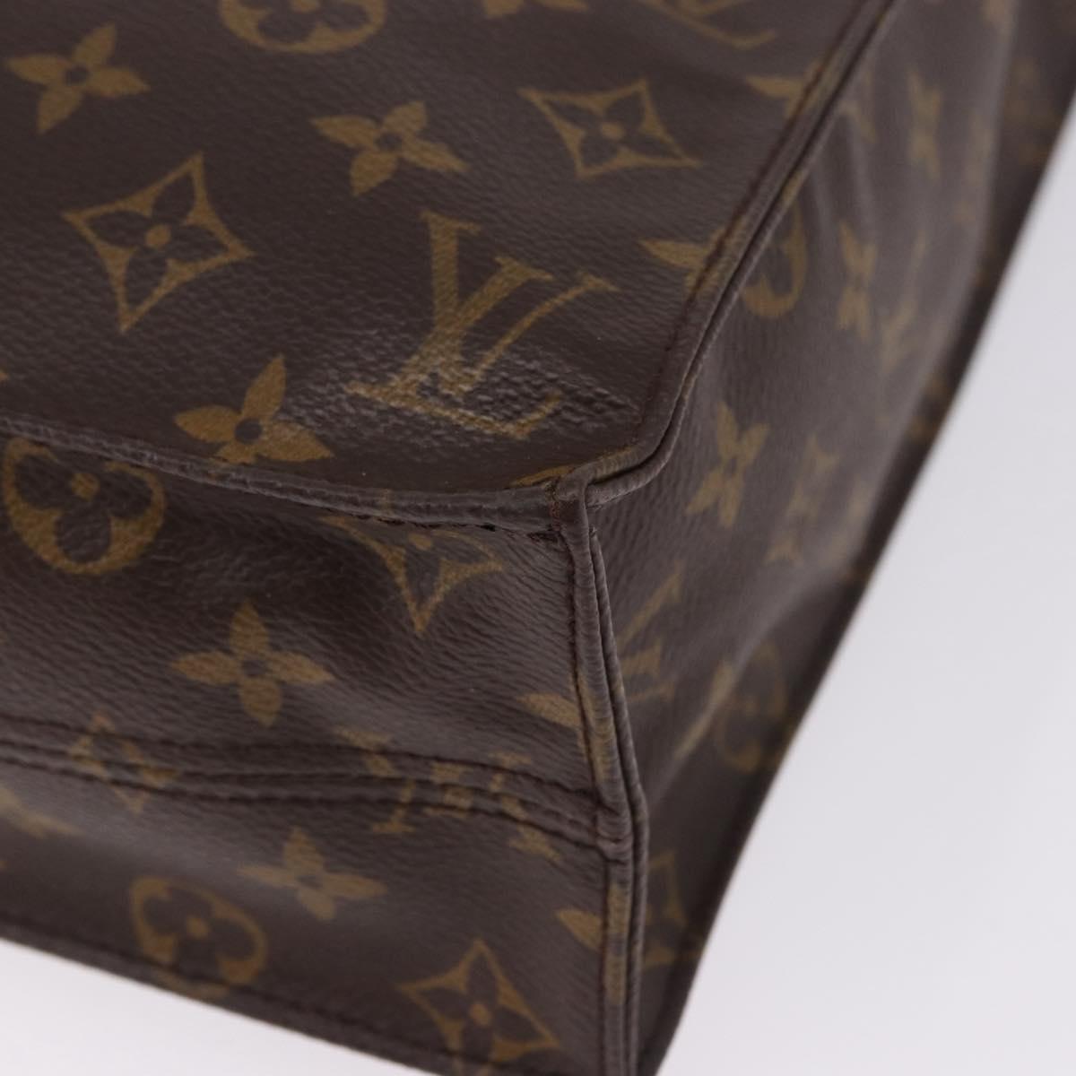 LOUIS VUITTON Monogram Sac Plat Hand Bag M51140 LV Auth 196332