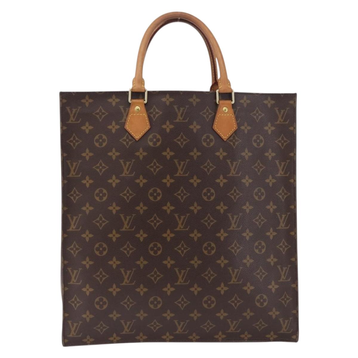 LOUIS VUITTON Monogram Sac Plat Hand Bag M51140 LV Auth 196332