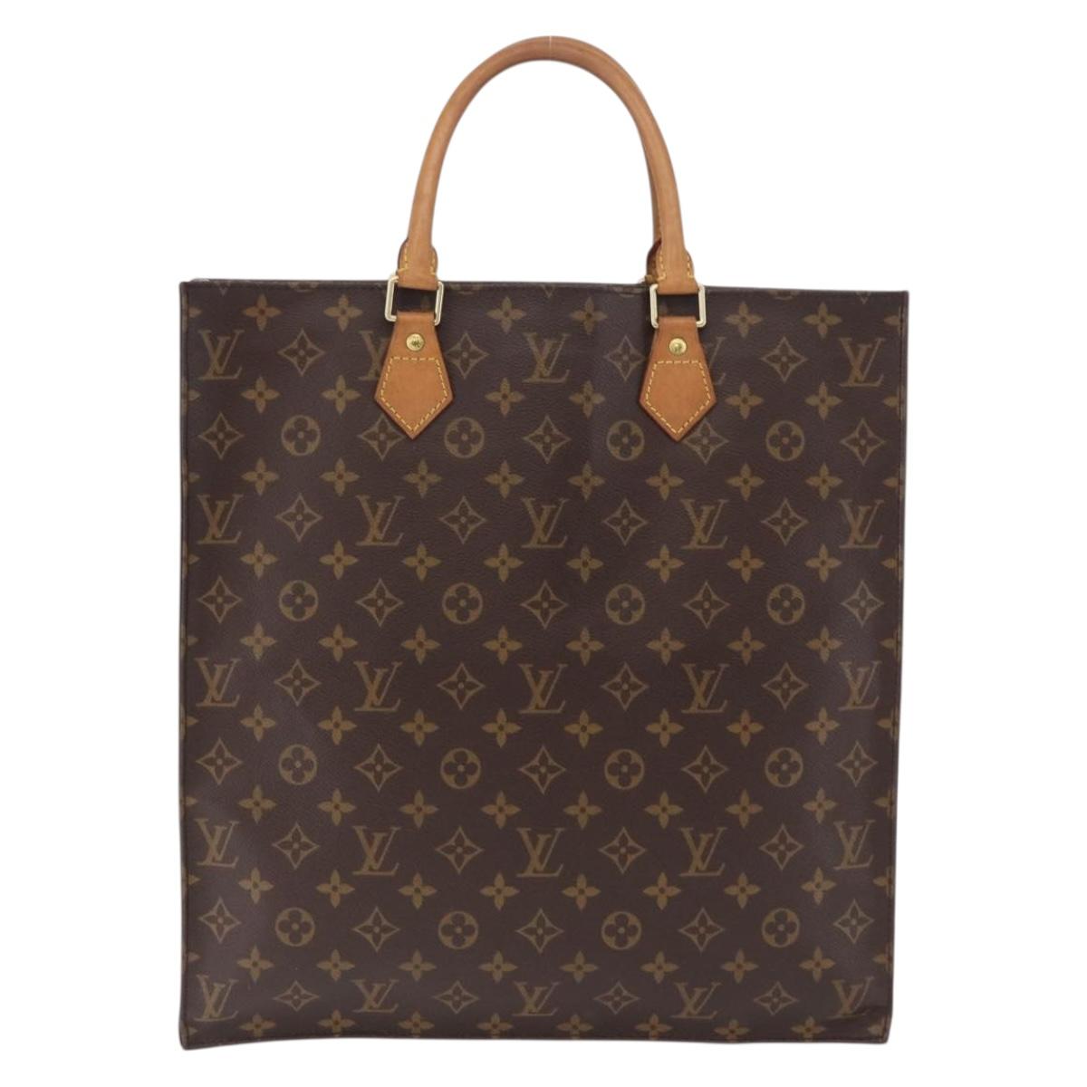 LOUIS VUITTON Monogram Sac Plat Hand Bag M51140 LV Auth 196332
