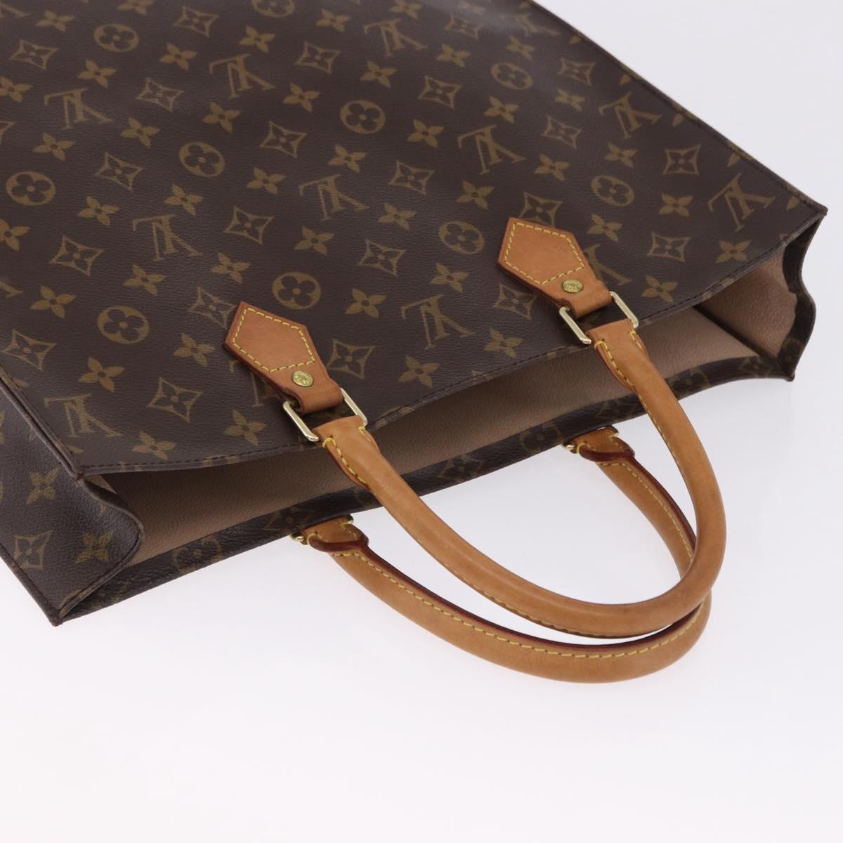 LOUIS VUITTON Monogram Sac Plat Hand Bag M51140 LV Auth 196332