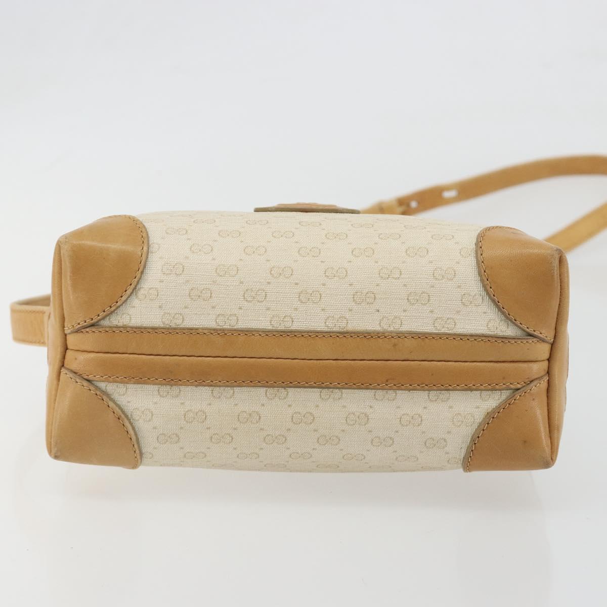 GUCCI Micro GG Supreme Shoulder Bag PVC Ivory Gold 67 01 5294 Auth 196335