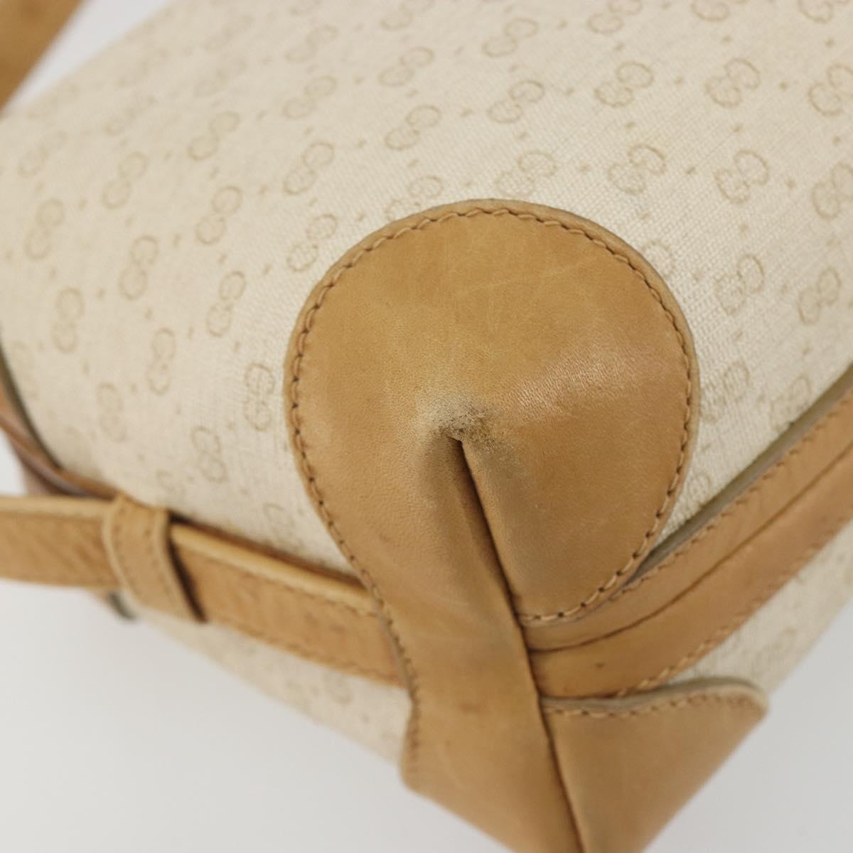 GUCCI Micro GG Supreme Shoulder Bag PVC Ivory Gold 67 01 5294 Auth 196335
