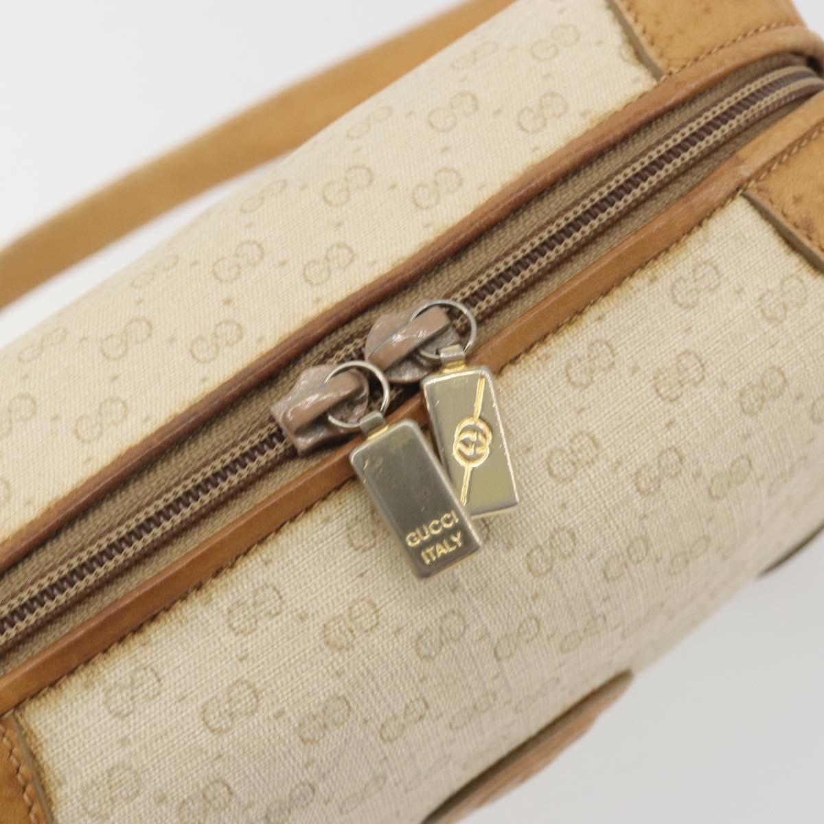 GUCCI Micro GG Supreme Shoulder Bag PVC Ivory Gold 67 01 5294 Auth 196335