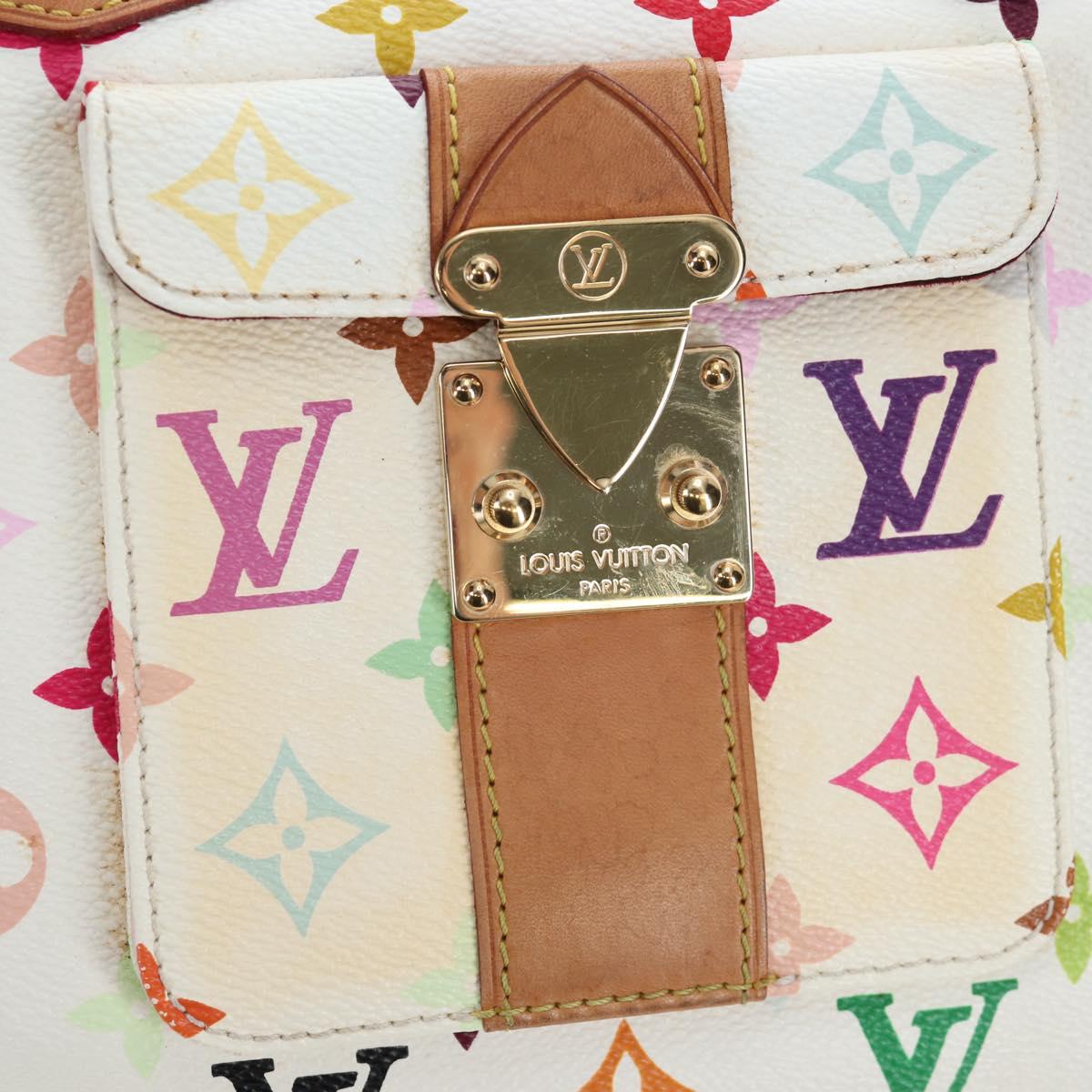 LOUIS VUITTON Monogram Multicolor Speedy 30 Bag White Bron M92643 Auth 196338V