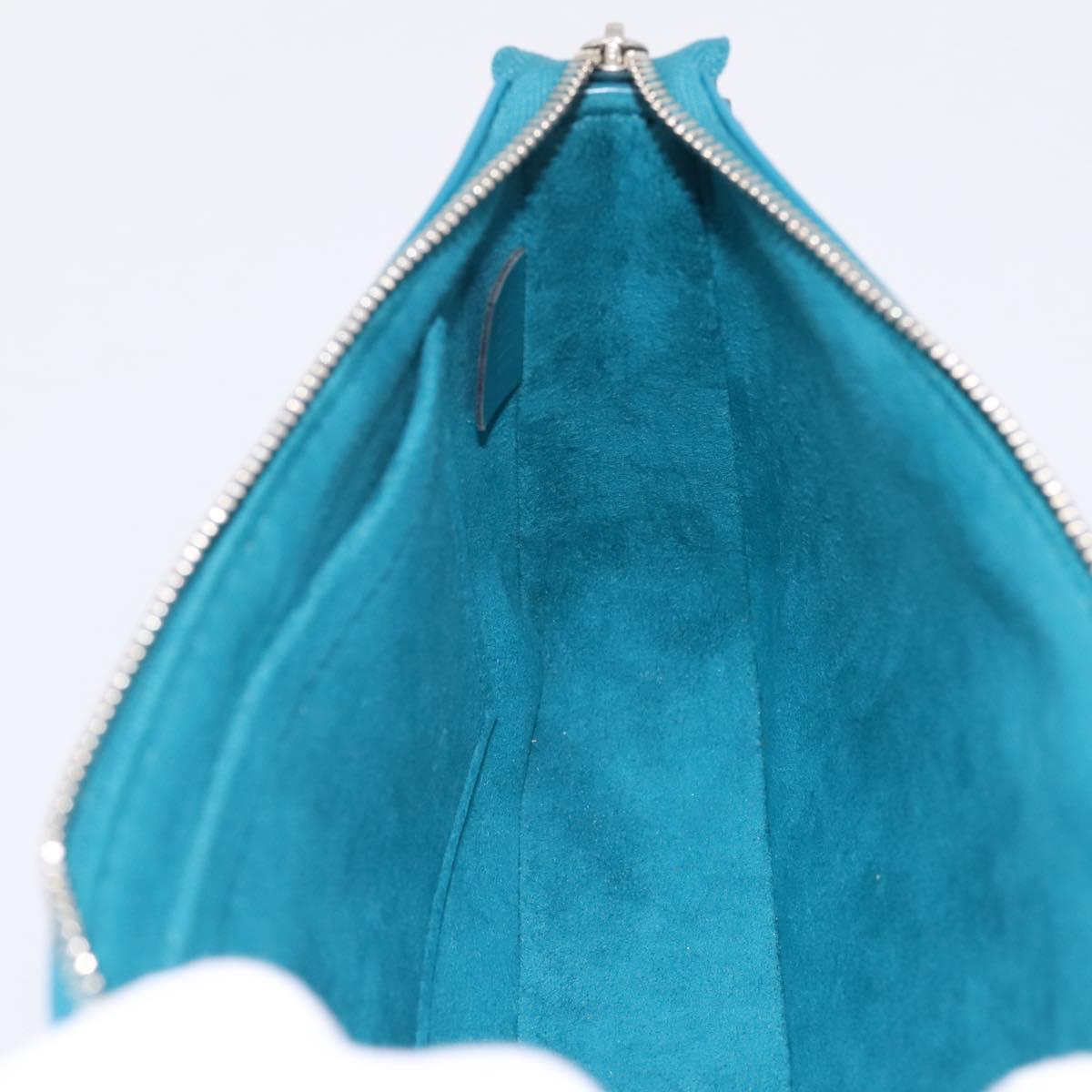 LOUIS VUITTON Epi Pochette Accessoires Pouch Cyan M40823 LV Auth 196344V