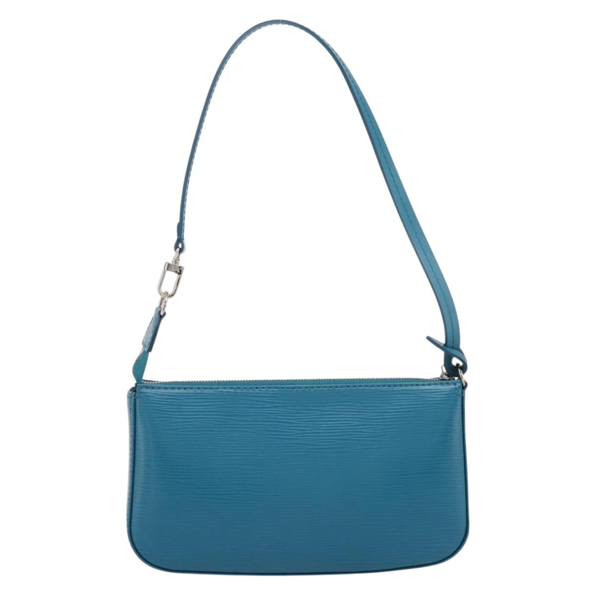 LOUIS VUITTON Epi Pochette Accessoires Pouch Cyan M40823 LV Auth 196344V