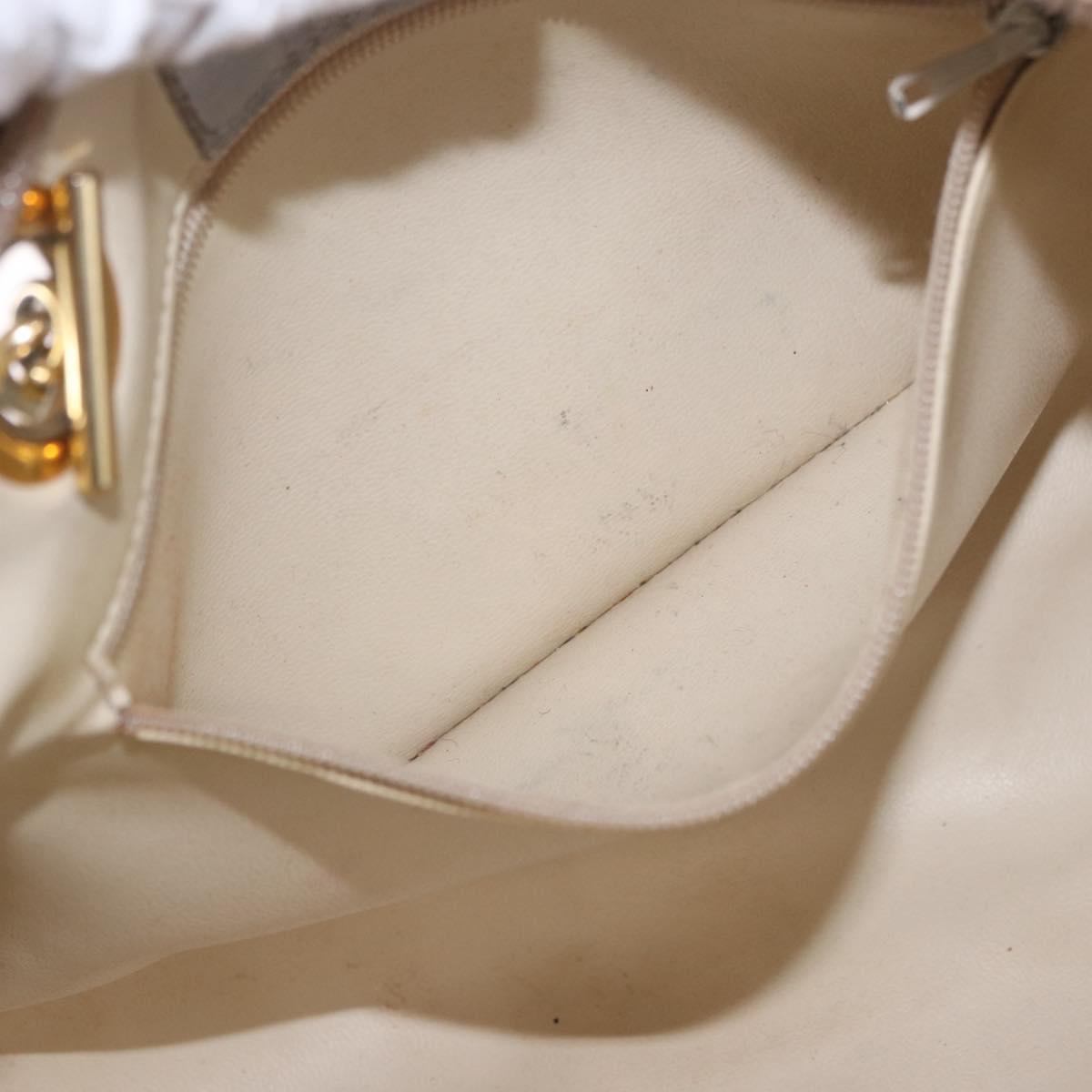 BALLY Chain Shoulder Bag Leather Gold Auth 196346