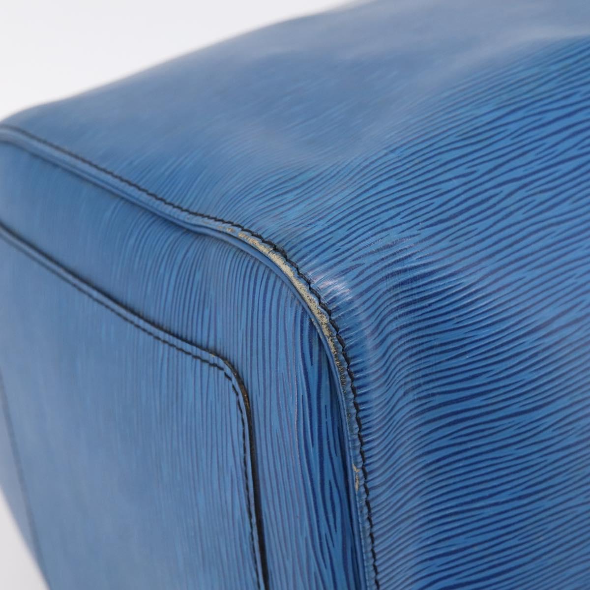 LOUIS VUITTON Epi Keepall 60 Boston Bag Blue M42945 LV Auth 196353A