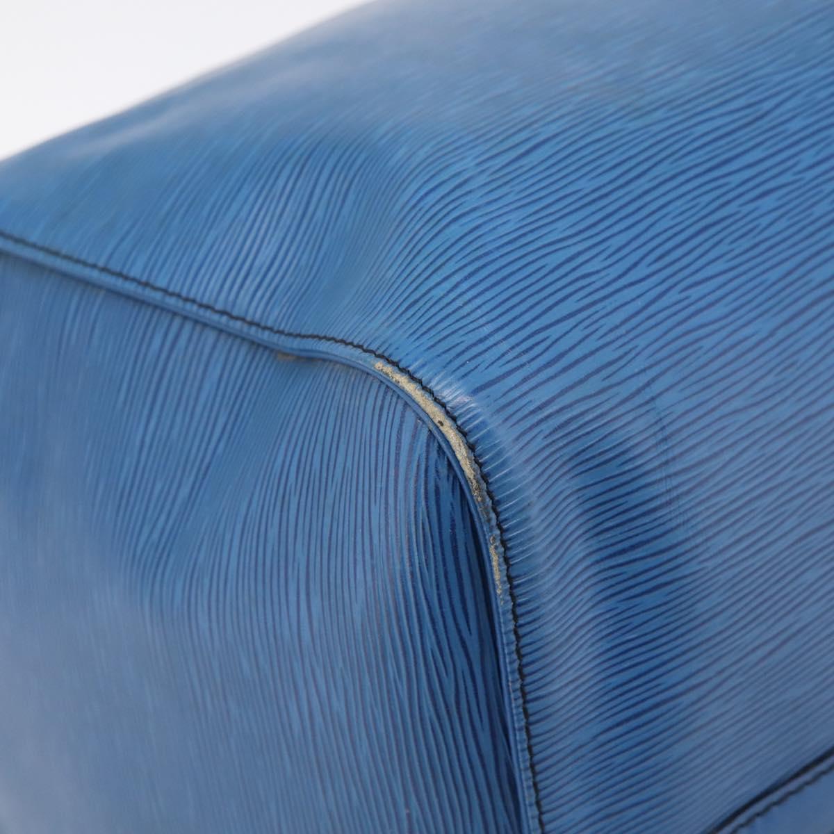 LOUIS VUITTON Epi Keepall 60 Boston Bag Blue M42945 LV Auth 196353A